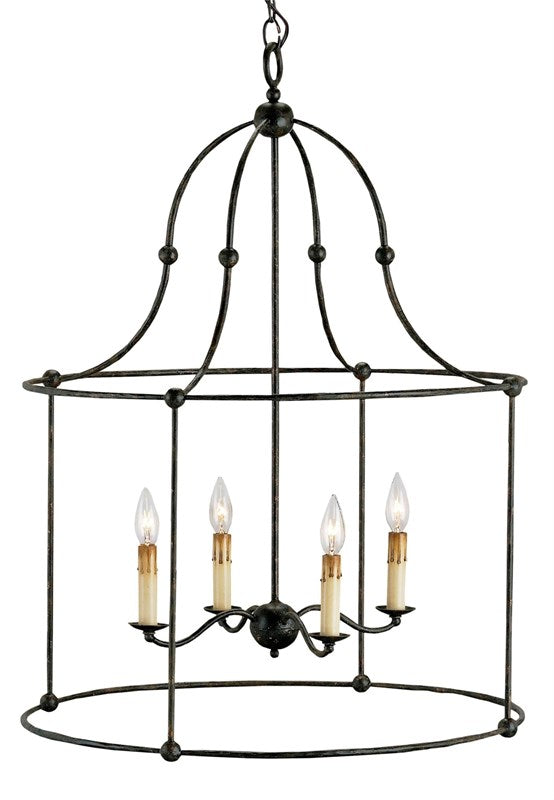 Currey and Company Fitzjames Black Large Lantern 9160