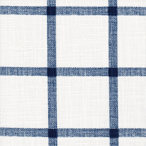 Round Tablecloth in Aaron Italian Denim Blue Windowpane Plaid