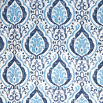 Shower Curtain in Alahambra Sapphire Blue Damask Medallion