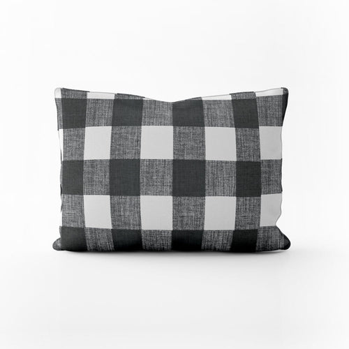 Decorative Pillows in Anderson Black Buffalo Check Plaid