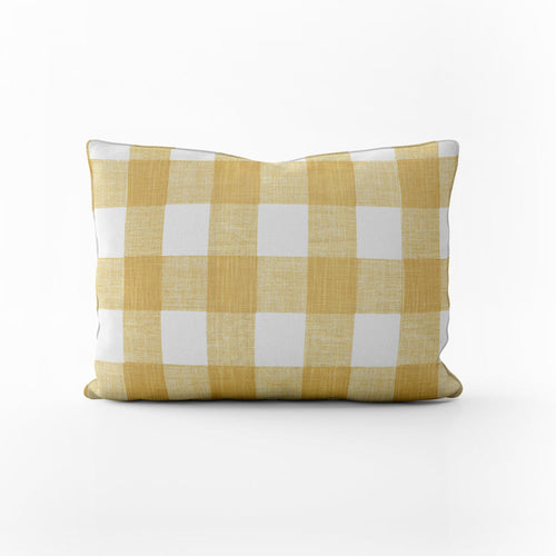 Decorative Pillows in Anderson Brazilian Yellow Buffalo Check Plaid