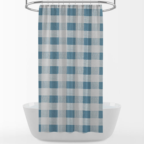 Shower Curtain in Anderson Cashmere Light Blue Buffalo Check
