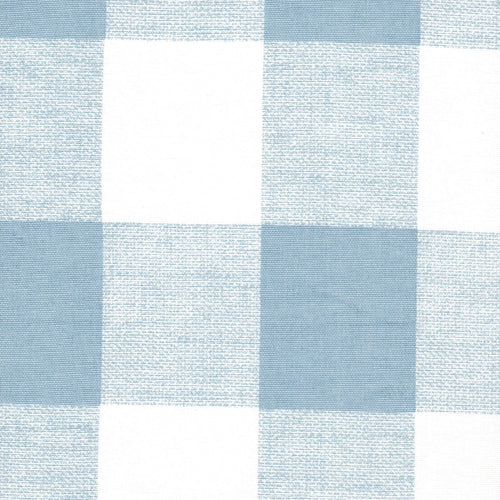 Tailored Tier Curtains in Anderson Cashmere Light Blue Buffalo Check