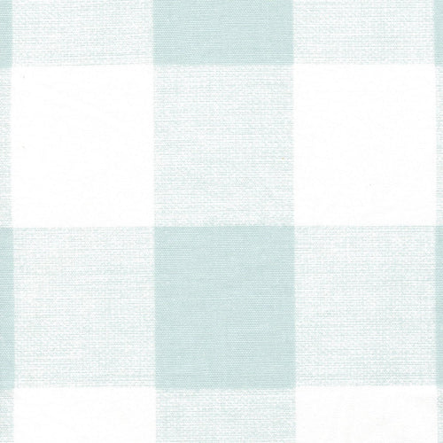 Tailored Valance in Anderson Snowy Pale Blue-Green Buffalo Check Plaid