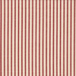 Tailored Bedskirt in Farmhouse Red Traditional Ticking Stripe on Beige