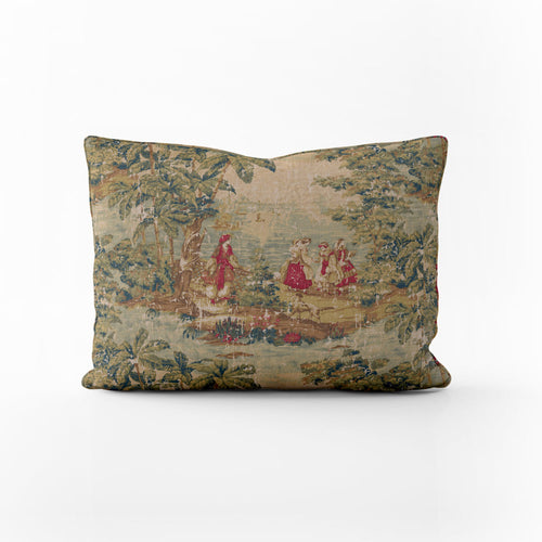 Decorative Pillows in Bosporus Antique Red Toile