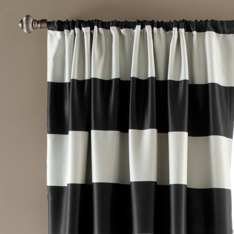 Stripe Blackout Window Curtain Set