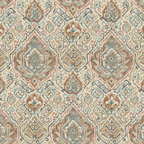 Bed Scarf in Cathell Clay Medallion Weathered Persian Rug Design- Large Scale