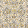 Tailored Bedskirt in Cathell Saffron Yellow Medallion Weathered Persian Rug Design- Large Scale