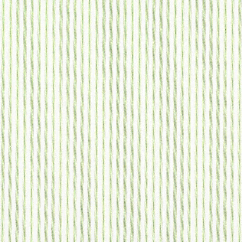 Bed Scarf in Classic Kiwi Green Ticking Stripe on White