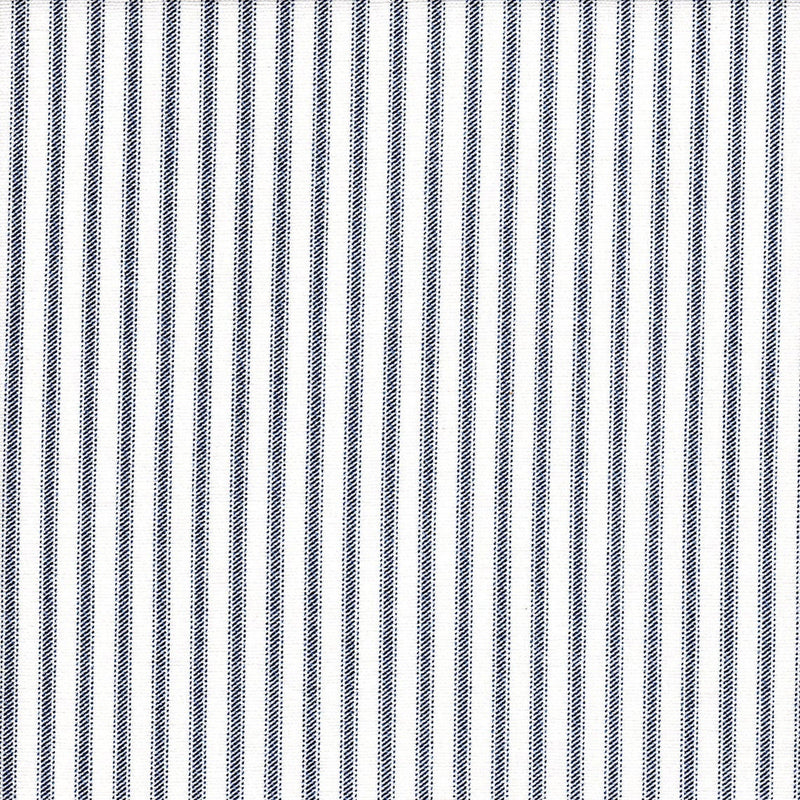 Bed Scarf in Classic Navy Blue Ticking Stripe on White