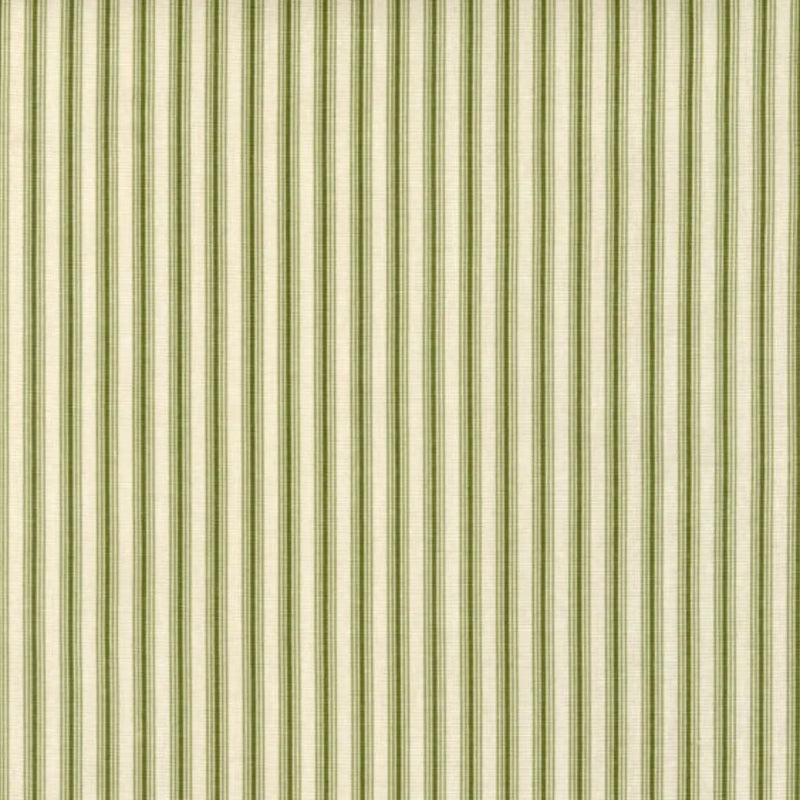 Rod Pocket Curtain Panels Pair in Cottage Jungle Green Stripe