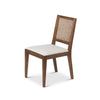 Lovecup Cane Back Dining Chair with Cream Linen Seat L022