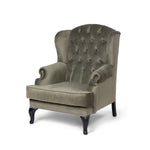 Lovecup Champagne Tufted Velvet Wing Chair L317
