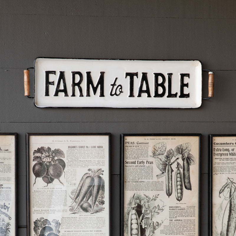 Farm to Table Metal Tray L050