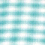 Gathered Bedskirt in Farmhouse Turquoise Blue Gingham Check on Cream
