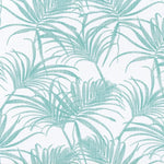 Tailored Tier Curtains in Karoo Cancun Blue Watercolor Tropical Foliage