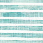 Gathered Bedskirt in Nelson Cancun Blue Horizontal Watercolor Stripe