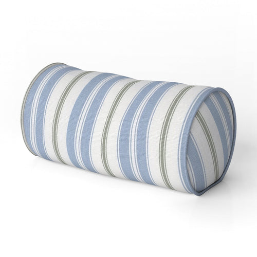 Decorative Pillows in Newbury Antique Blue Stripe- Blue, Green, White