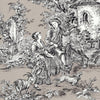 Gathered Bedskirt in Pastorale #81 Light Brown French Country Toile