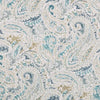 Gathered Bedskirt in Pisces Vapor Weathered Blue Paisley- Large Scale