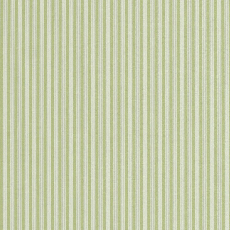 Round Tablecloth in Polo Fern Pale Green Stripe