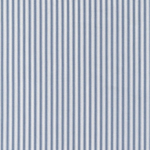 Gathered Bedskirt in Polo Sail Blue Stripe on White