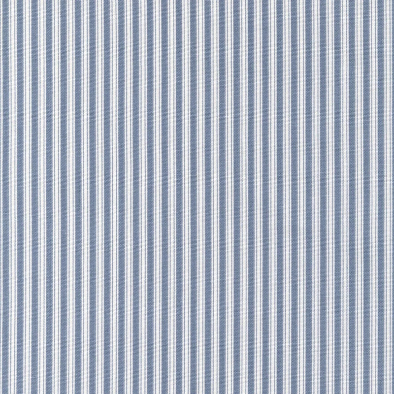 Gathered Bedskirt in Polo Sail Blue Stripe on White