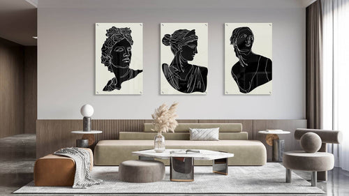 Aesthetic Art Set of 3 Prints Modern Wall Art Modern Artwork
