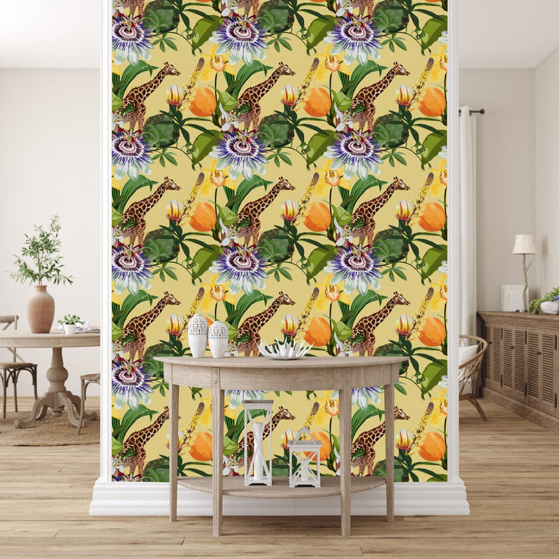 Yellow Exotic Wallpaper