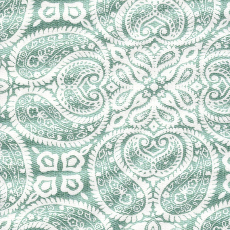 Round Tablecloth in Tibi Spa Green Geometric Paisley