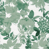 Rod Pocket Curtains in Zinnia Spruce Green Floral