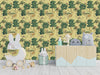 Yellow Wallpaper with African Animals