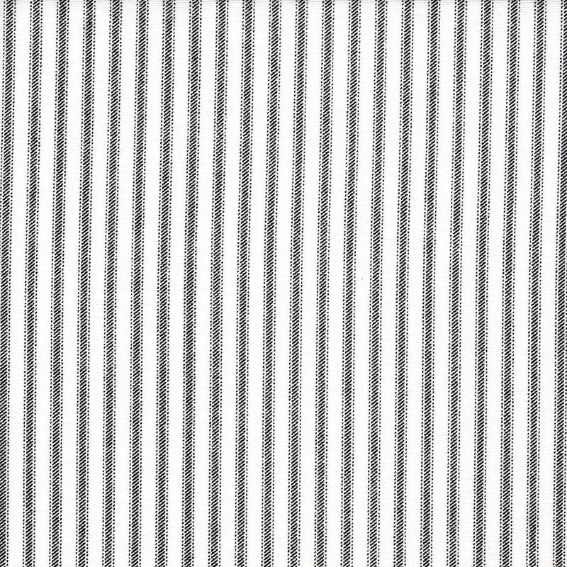 Tailored Bedskirt in Classic Black Ticking Stripe on White