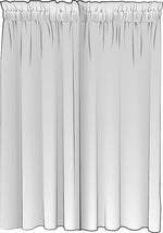 Rod Pocket Curtains in Babur Cancun Blue Watercolor Wavy Stripe