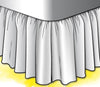 Gathered Bedskirt in Stewart Dress Multi Tartan Plaid