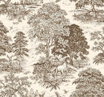Tailored Bedskirt in Yellowstone Bluebell Blue Country Toile- Horses, Deer, Dogs- Large Scale