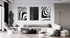 Zebra Pattern Set of 3 Prints Modern Wall Art Modern Artwork