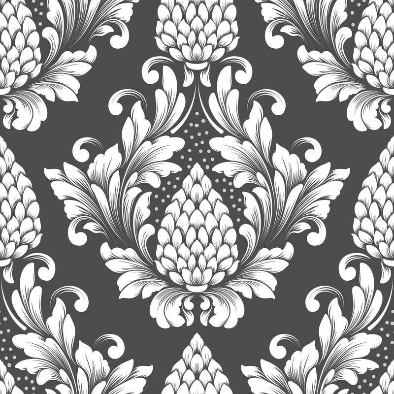 Old Fashioned Damask Ornament Wallpaper
