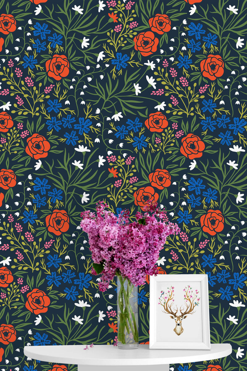 Wild Poppy Flowers Wallpaper