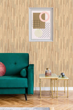 Wooden Stripe Mosaic Wallpaper Wallpaper