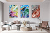 Twisted Shapes Set of 3 Prints Modern Wall Art Modern Artwork