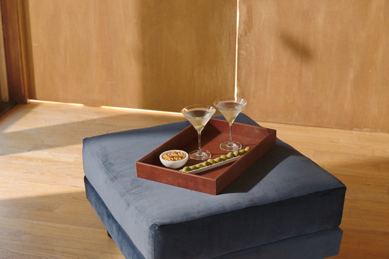 The Essential Ottoman in Recycled Velvet