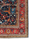 Hand-Knotted Afghani Bidjar Wool Rug – 9’x12’ – Intricate Geometric & Floral Motifs