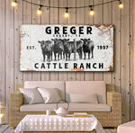 Cattle Ranch Rustic Sign