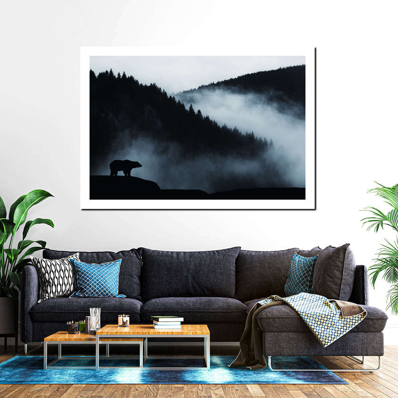 Misty Mountain Bear Wall Art