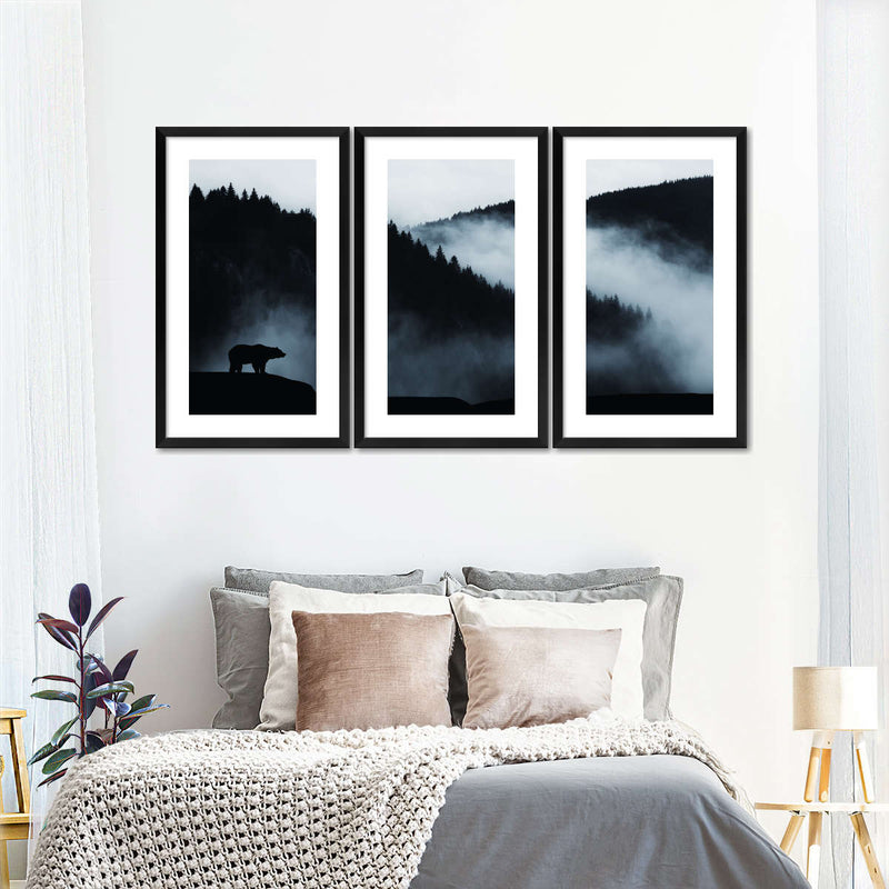 Misty Mountain Bear Wall Art