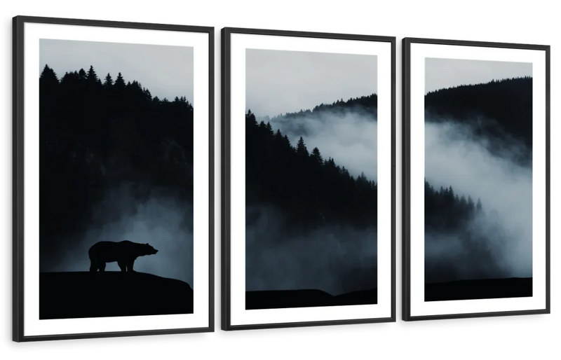 Misty Mountain Bear Wall Art