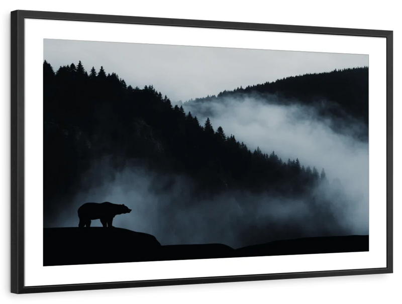 Misty Mountain Bear Wall Art