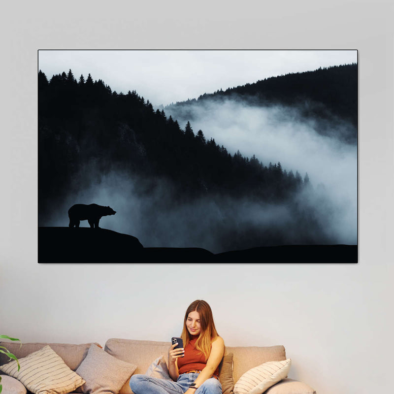 Misty Mountain Bear Wall Art